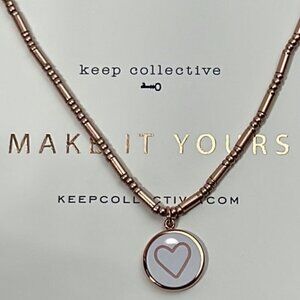 STELLA & DOT Collective Enamel Disc Pulley Bracelet Cream/Rose Gold NWT